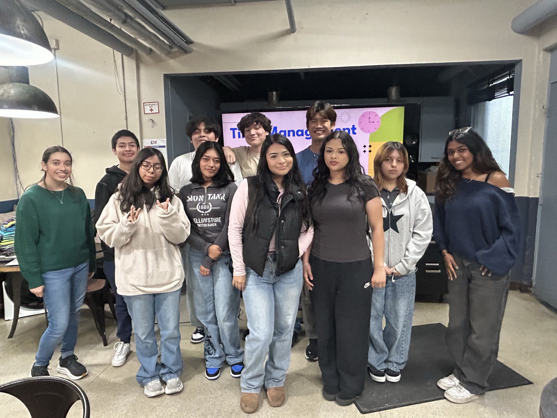 Heart of Los Angeles students after a time management workshop