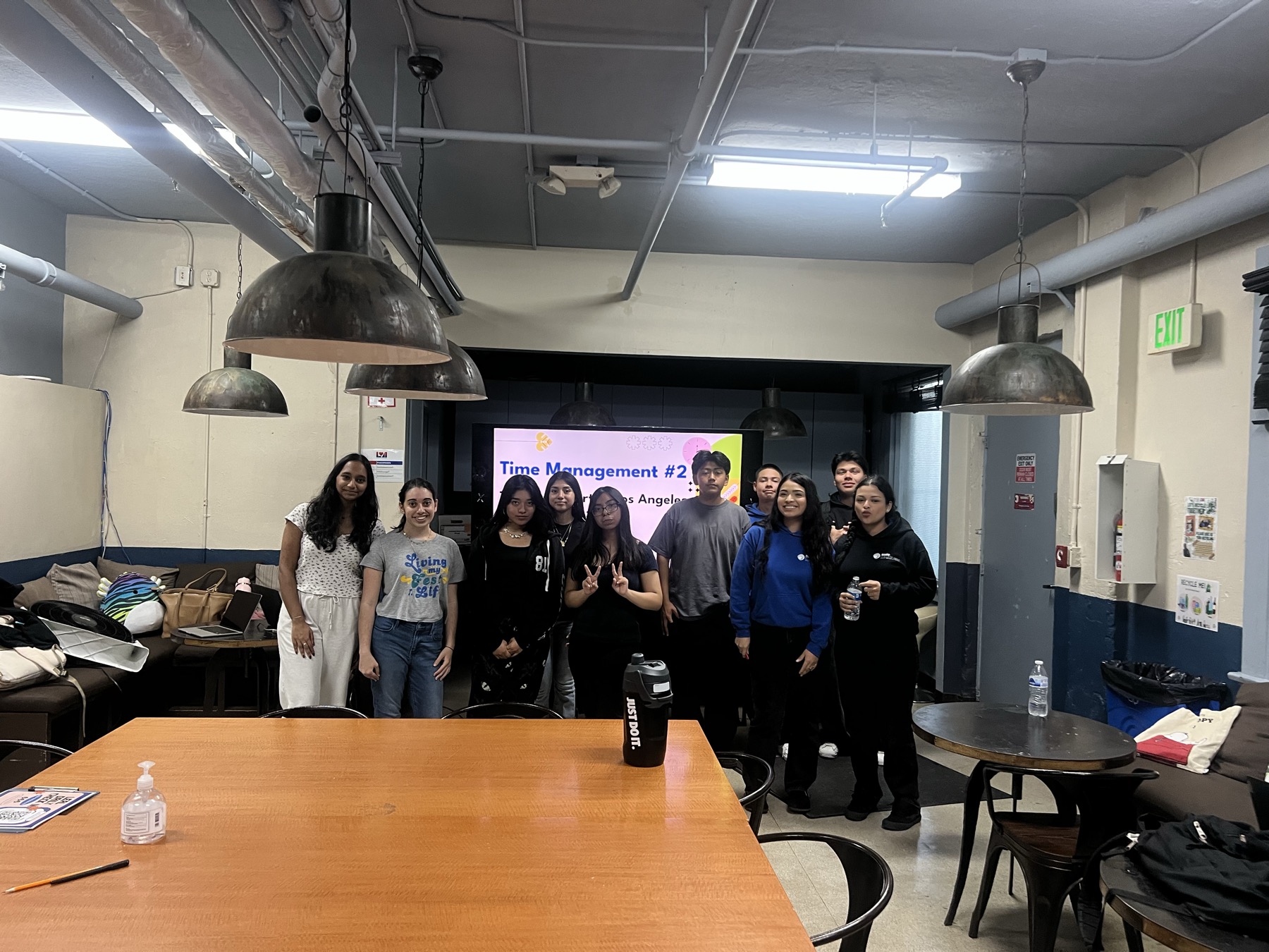Heart of Los Angeles students and facilitators after a time management workshop
