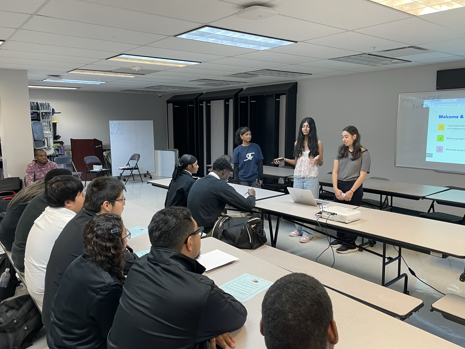 Project LEAYD students during a time management workshop