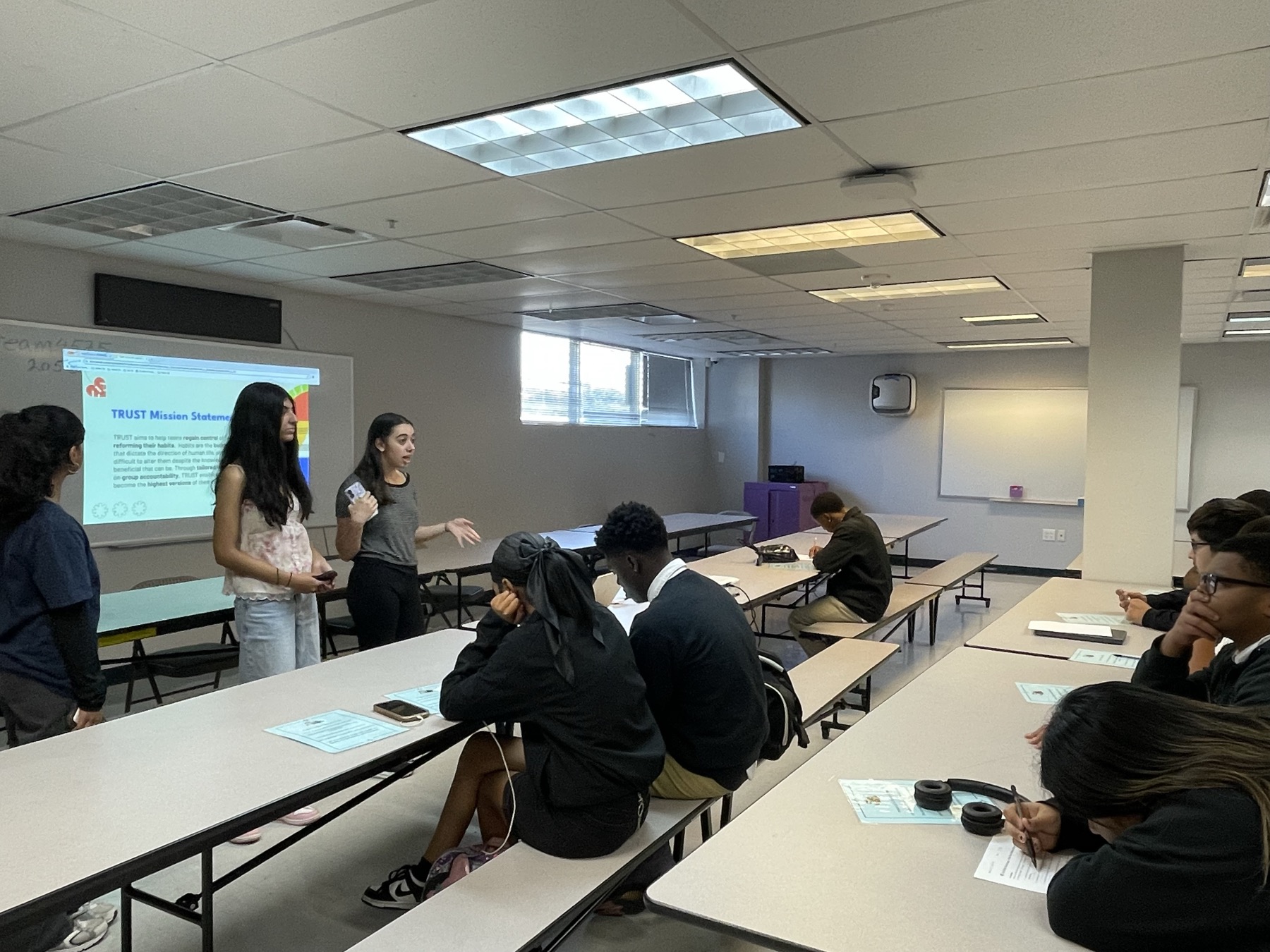 Project LEAYD students working through a time management workshop