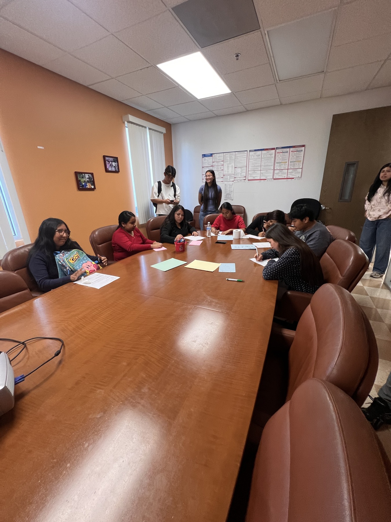 Mar Vista students working around a conference table